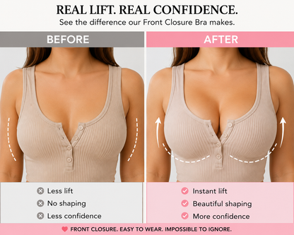 💜Seamless Front Closure Bra With Adjustable Straps